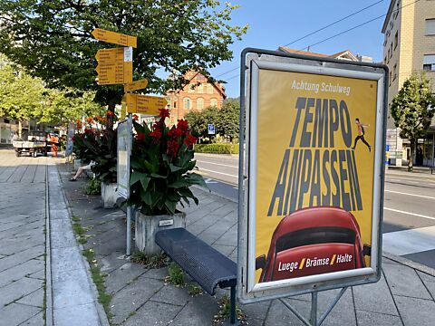Auch in Kriens machen Plakate auf die Kampagne aufmerksam.